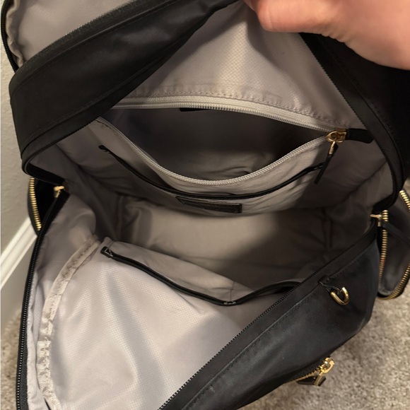 TUMI Voyageur Carson Laptop Backpack, Black with Gold Hardware - Picture 10 of 13